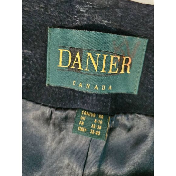 Vintage 90's Danier Leather 2 Piece Suit XS Jacket Blazer Pants Womens Fall Wint - Picture 8 of 14